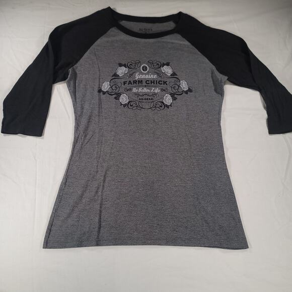 AG Gear Genuine Farm Chick No Better Life Graphic T Shirt Womens Size S Gray - Picture 2 of 9